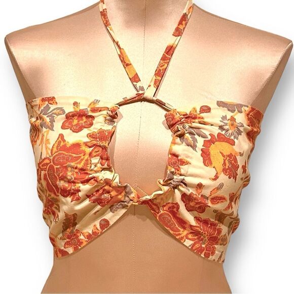 Free People Tops - 🔴2 for 40🔴Free People Intimately bandeau convertible floral orange purple S.